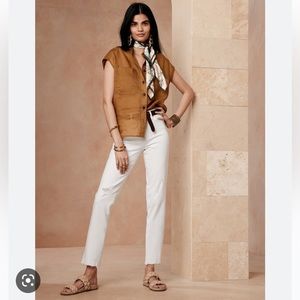 Banana Republic NWT High Rise Slim White Denim Jeans